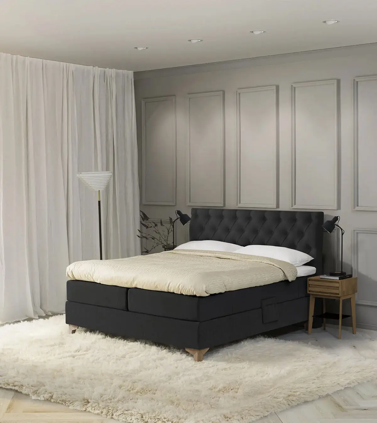 Prestige KT Diva Bett – modernes Designbett mit gepolstertem Kopfteil