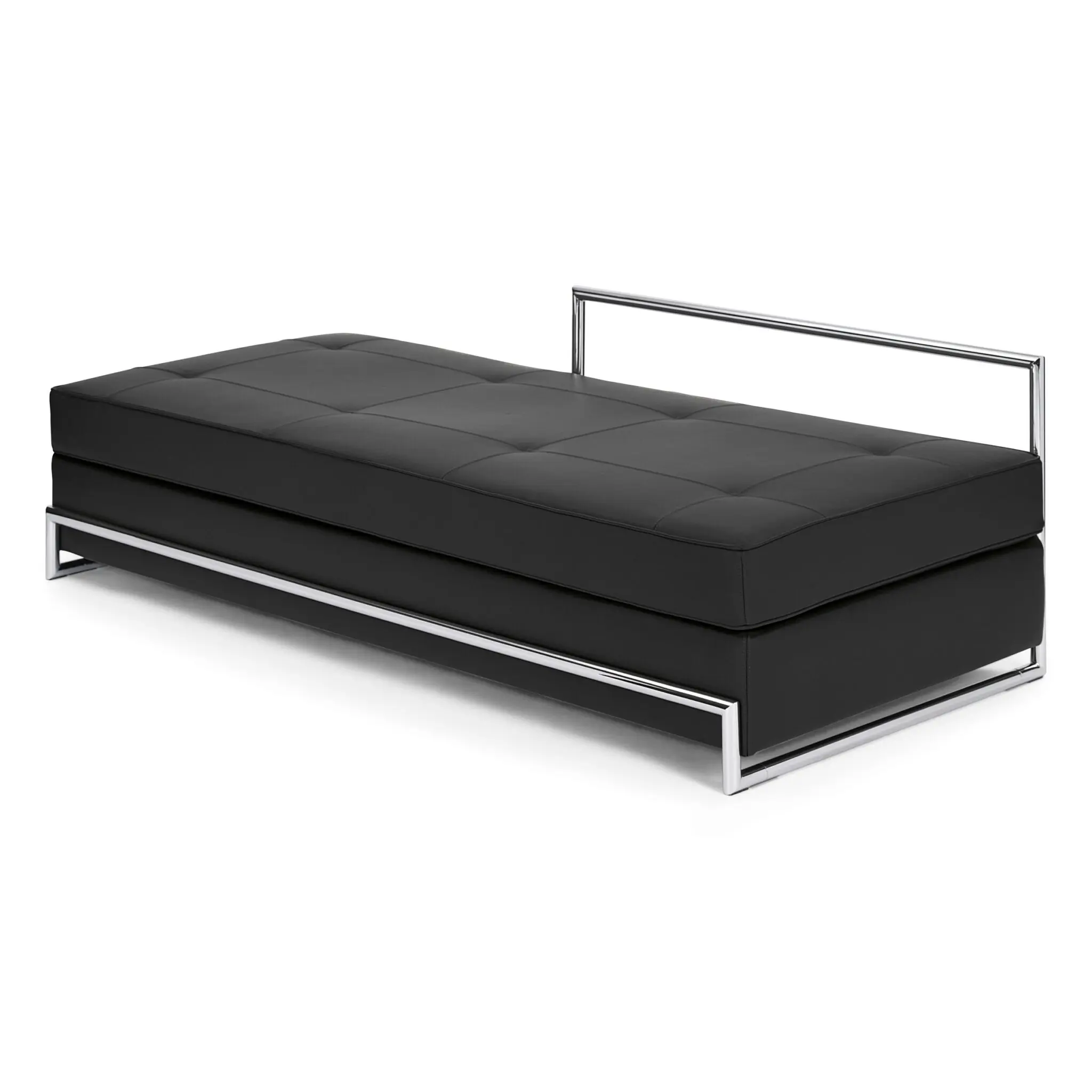 ClassiCon Day Bed aus Stahlrohr Chrome mit Leder Bezug