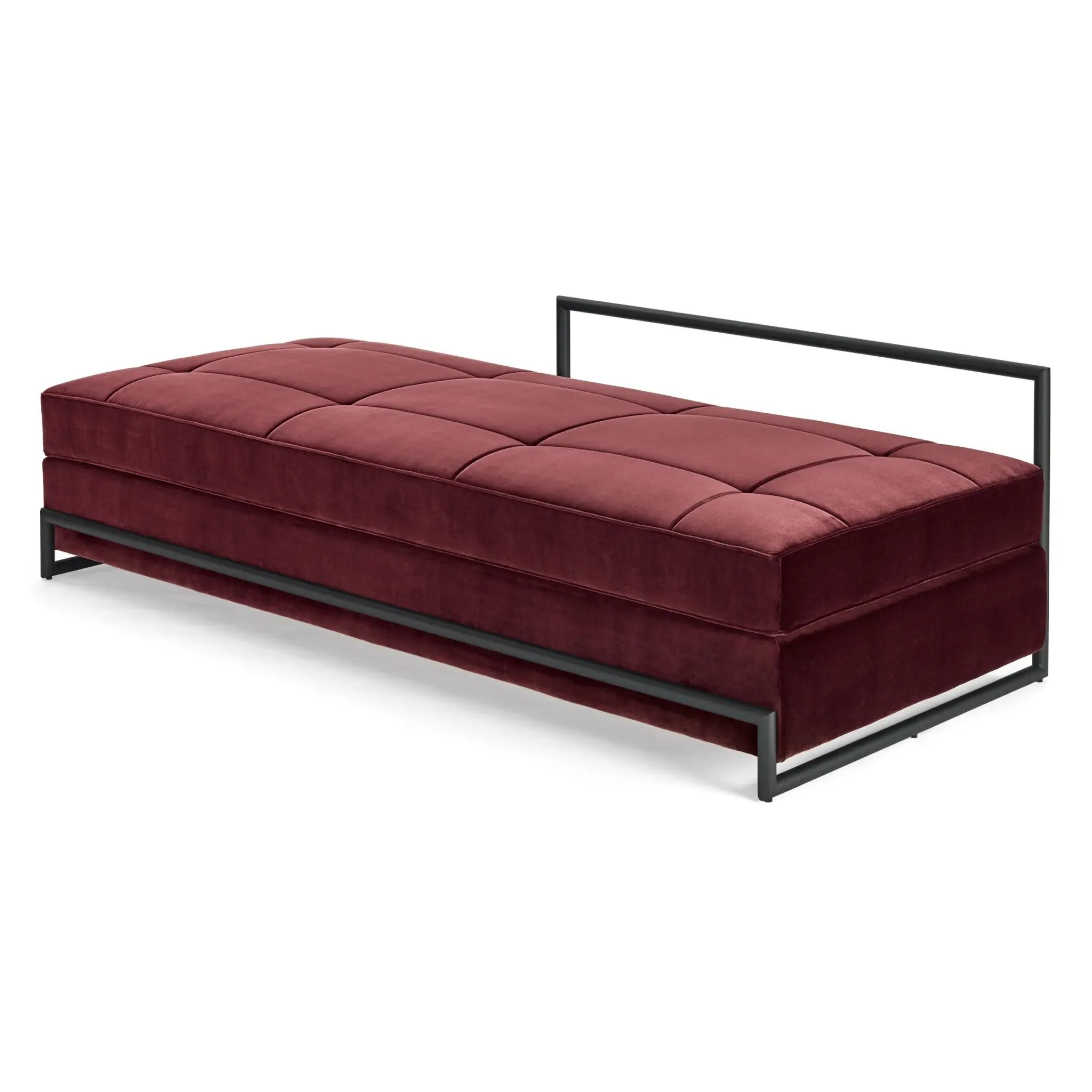 ClassiCon Day Bed aus Stahlrohr Chrome mit Stoff Bezug