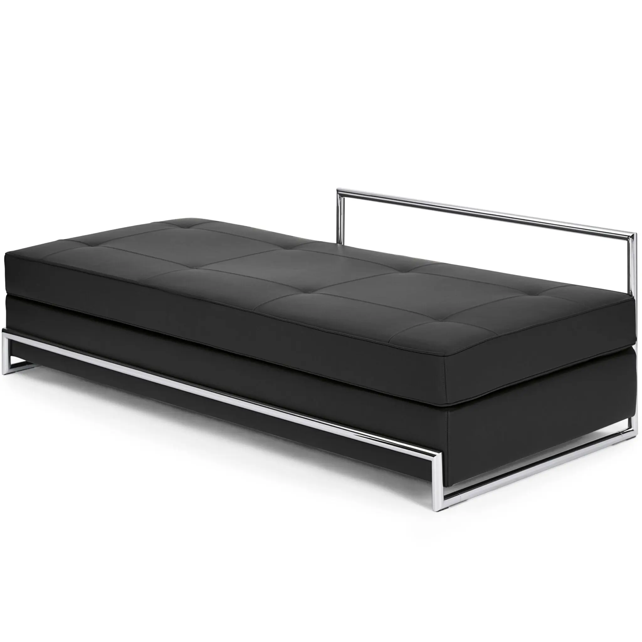 ClassiCon Day Bed aus Stahlrohr Chrome mit Leder Bezug