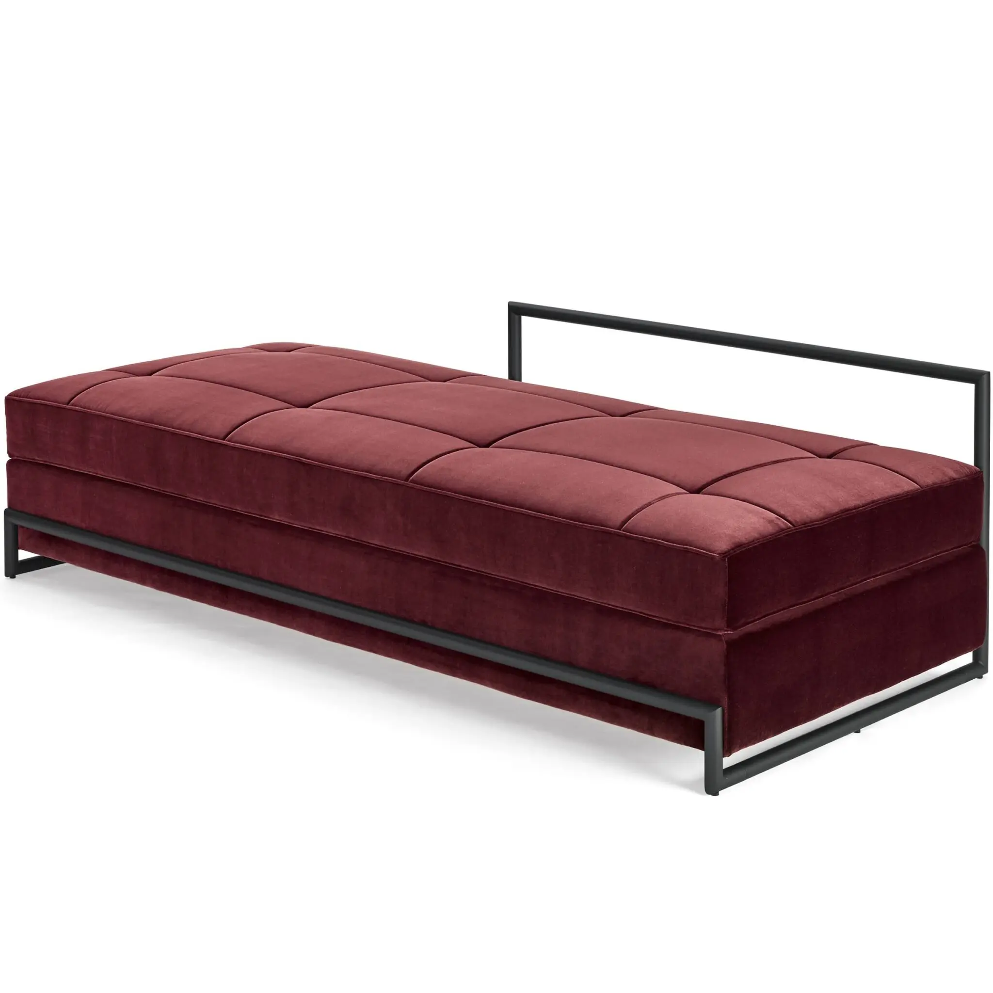 ClassiCon Day Bed aus Stahlrohr Chrome mit Stoff Bezug