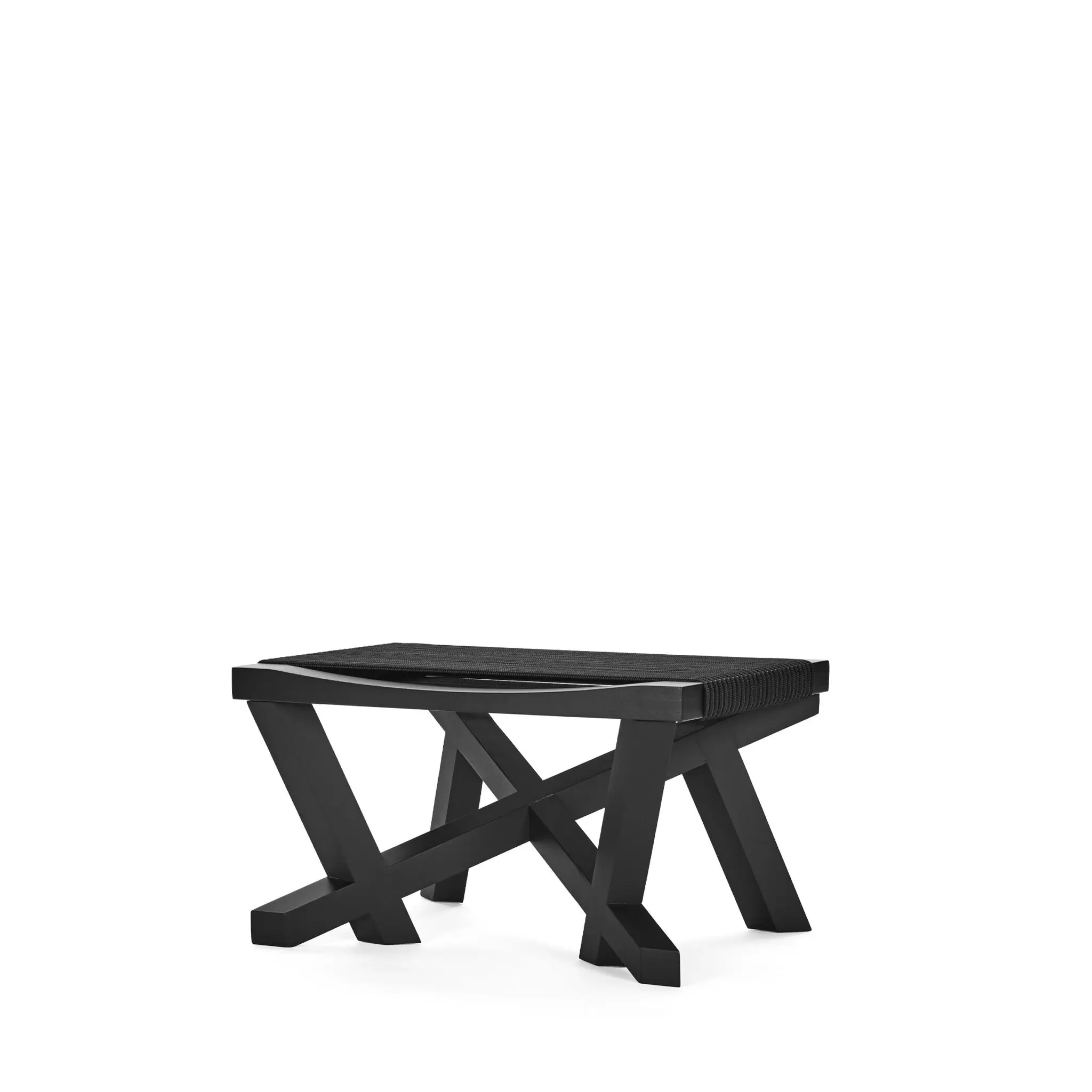 ClassiCon Volkshaus Stool - besonderes Design durch X-förmige Holzstreben aus Vierkanthölzern die ineinandergreifen.